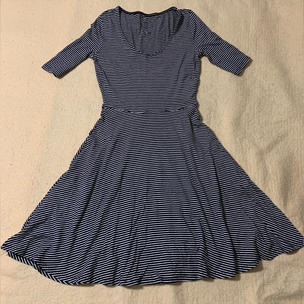 Black and White striped Decree dress